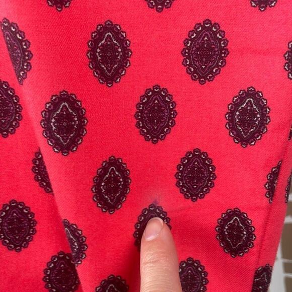 J. Crew Minnie Pant Coral Print Crop sz 2 - Picture 11 of 12